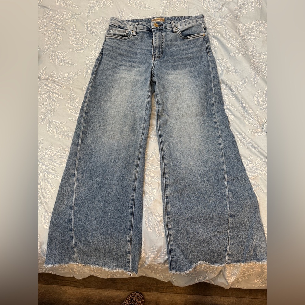 Kut Meg Wide-Leg Jeans in Faded Blue